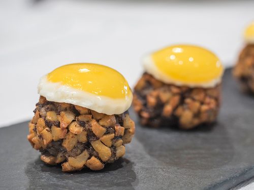 crujiente de morcilla